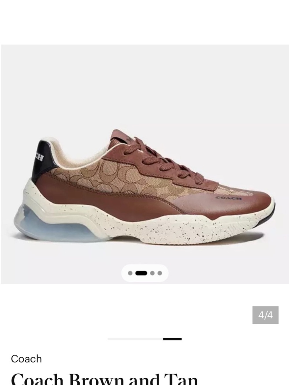 Coach Men’s Brown and Tan Runner Sneaker